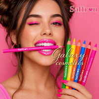 Saffron London Bright Neon Eyeliner Lip Liner Pencil Soft Eye & Lip Party Makeup