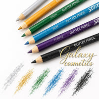 Saffron Glitter Eyeliner Pencil Soft Sparkle Makeup Eye Lip Pencil & Sharpener
