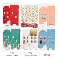 Christmas Advent Calendar Gift Boxes 25 Make & Fill Your Own Kit