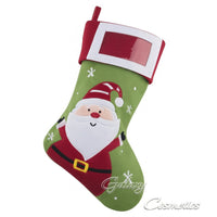 Deluxe Plush Santa Christmas Stocking Personalised Photo or Name Insert 40x25cm Christmas seasonal