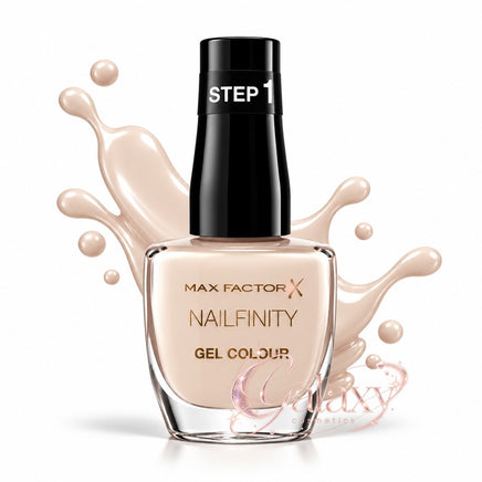 Max Factor Nailfinity X Gel Colour Nail Polish 12ml 207 For Real - glossy off-white makeup Nails