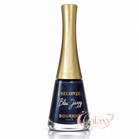 BOURJOIS 1 Second Quick Dry Long Lasting Nail Polish 9ml 62 Bleu Jazzy - blue makeup Nails