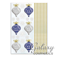 Christmas Baubles & Snowflakes Window Glass Stickers Clings Reusable Decoration Teardrop ornaments Christmas seasonal