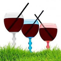 Colourful Floating Wine Goblet Beach Glasses Summer Pool Garden Party -Pack Of 3 party tiny