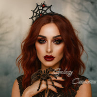 Black Spider Web & Spider Headband
