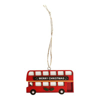 Sass & Belle London Wooden Hanging Decoration Set 3 Christmas seasonal
