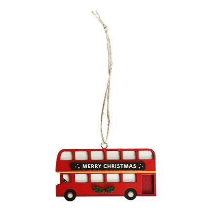 Sass & Belle London Wooden Hanging Decoration Set 3 Christmas seasonal