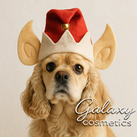 Dog Christmas Elf Hat Fancy Dress With Bell & Ears Novelty Pet Xmas Costume Default Title Christmas seasonal
