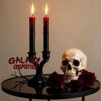 Black Tapered Bleeding Candles Black to Red 2 Pack