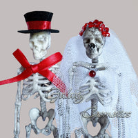 Skeleton Couple Figurines, 17cm