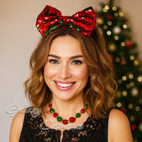 Reversible Sequin Bow Headband