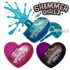 Shimmer Girls Kids Nail Polish Set, Remove with Soap & Water