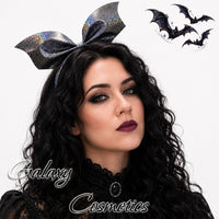 Sparkle Black Glitter Bat Wings Headband