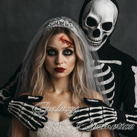 Halloween Skeleton Gloves: Children & Adult