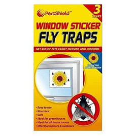 3 x PestShield Fly Traps Window Stickers Bug Insect Killer Sticky Catchers home Home & Garden tiny