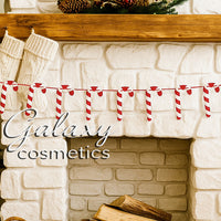 Foiled Candy Cane Garland Bunting Banner Hanging Christmas Decoration 2m Default Title Christmas seasonal