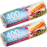 400/800 Sealapack Food & Freezer Sandwich Bags Extra Value Rolls Small/Large 2 x 400 Small home tiny