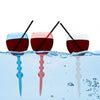 Colourful Floating Wine Goblet Beach Glasses Summer Pool Garden Party -Pack Of 3 party tiny