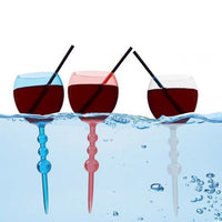 Colourful Floating Wine Goblet Beach Glasses Summer Pool Garden Party -Pack Of 3 party tiny