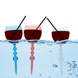 Colourful Floating Wine Goblet Beach Glasses Summer Pool Garden Party -Pack Of 3 party tiny