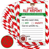 Christmas Elf Report Cards: Naughty or Nice Kids Letter, Pack of 25 Christmas seasonal tiny
