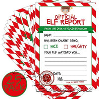 Christmas Elf Report Cards: Naughty or Nice Kids Letter, Pack of 25 Christmas seasonal tiny