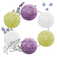 Lavender Fields Bath Bombs Gift Set of 6 with Lavender Oil bath galaxy gift her him