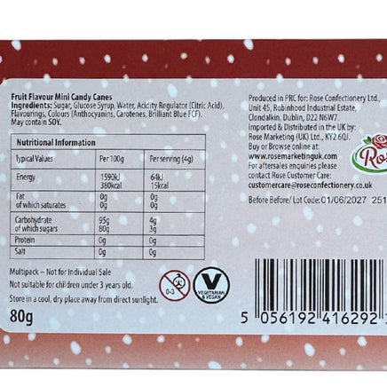 Mini Fruit Flavour Candy Canes 20 Pack – Individually Wrapped Christmas Treats Christmas seasonal