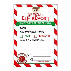 Christmas Elf Report Cards: Naughty or Nice Kids Letter, Pack of 25 Christmas seasonal tiny