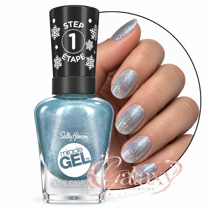 Sally Hansen Miracle Gel Nail Polish 14.7ml 916 Winterlust - blue shimmer makeup Nails