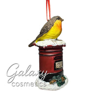 Postbox With Robin Traditional Christmas Tree Hanging Decoration Ornament Christmas seasonal