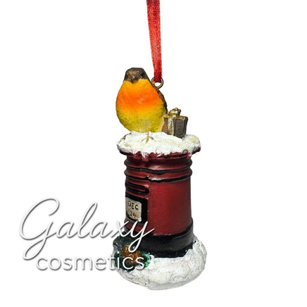 Postbox With Robin Traditional Christmas Tree Hanging Decoration Ornament Christmas seasonal