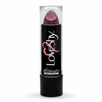 LoveShy GLITTER Lipstick Purple Holographic fancy glitter Lips makeup