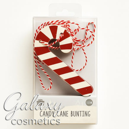 Wooden Candy Cane Christmas Bunting - Red & White Candy Cane Xmas Decocoration Christmas seasonal