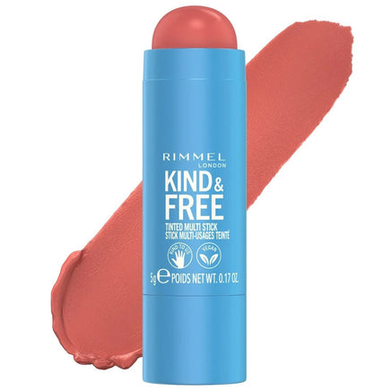 Rimmel Kind & Free Tinted Multi Stick 5g Vegan Lip & Cheek Cream Blush 001 Caramel Dusk blush Face Lips makeup