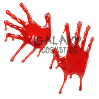 2 x Zombie Bloody Hands Gel Window Stickers Spooky Horror Halloween decoration