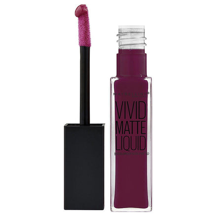 Maybelline Vivid Matte Lipstick Liquid Lip Colour Possessed Plum 45 Lips makeup