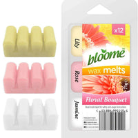 Bloome Triple Fragrance Wax Melts Air Freshening For Oil Burners, 12 in pack Floral Bouquet candles galaxy