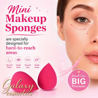 Technic MINI Makeup Teardrop Blending Sponges Foundation Concealer Applicator x2