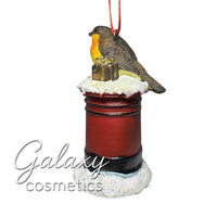 Postbox With Robin Traditional Christmas Tree Hanging Decoration Ornament Christmas seasonal