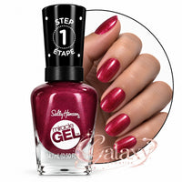 Sally Hansen Miracle Gel Nail Polish 14.7ml 469 Bordeaux Glow - cherry red makeup Nails
