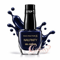 Max Factor Nailfinity X Gel Colour Nail Polish 12ml 875 Backstage - glossy deep blue makeup Nails
