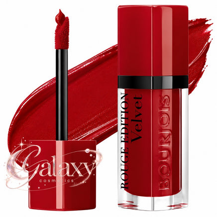 Bourjois Rouge Edition Velvet Liquid Lipstick Lip Colour Long Lasting 24H 15 Red Volution Lips makeup