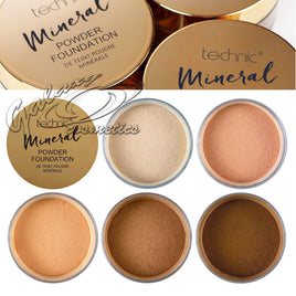 Technic Mineral Loose Face Powder Foundation Lightweight Suitable for Vegans