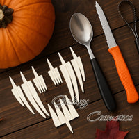 Halloween Pumpkin Teeth Reusable Screw Spooky Fangs Kids Carving Decorating Kit