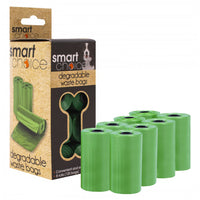 Smart Choice Biodegradable Dog Waste Poop Bags & Dispenser Eco-Friendly 8 refill rolls - 120 bags pets tiny