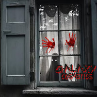 Bloody Hands Gel Window Stickers, Halloween decoration 2 Pack Halloween seasonal tiny