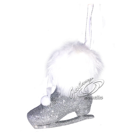 Silver Glitter Ice Skating Boot Christmas Tree Decoration Hanging Ornament Christmas other xmas decor seasonal tiny xmas decor