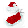 Pet Christmas Santa Hat and Collar Set - Xmas Costume for Small & Medium Dog Christmas pets seasonal tiny Xwear