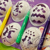 Easter Egg Decorating Stencil Kit with 6 Stencils & 4 Colouring Pens Kids Craft Easter seasonal tiny